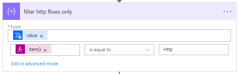 Filter only flows triggered by http request